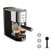 Máquina de Café Manual KRUPS Virtuoso+ (1L - 15 Bares - Preto Inox)