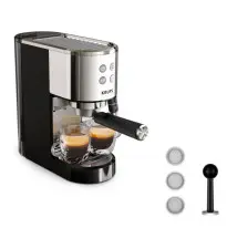 Máquina de Café Manual KRUPS Virtuoso+ (1L - 15 Bares - Preto Inox)