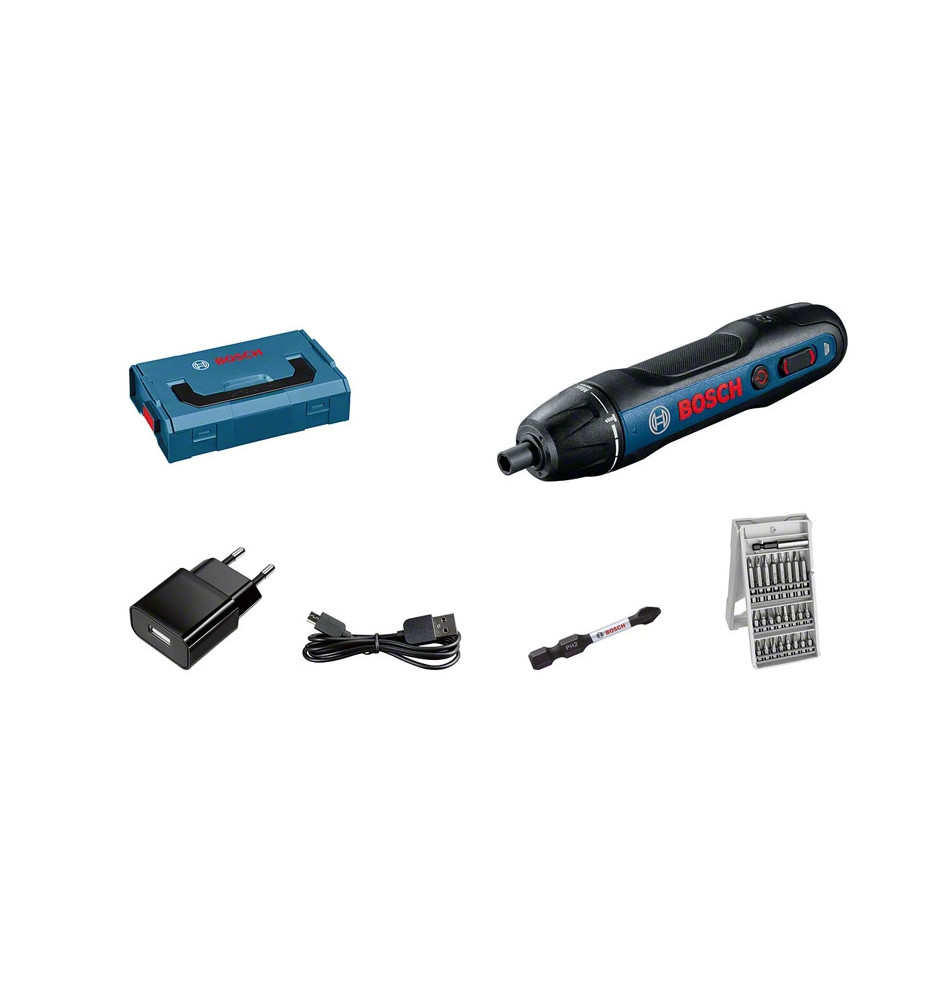 Chave de Fendas Elétrica BOSCH GO Professional (360RPM - 5 Nm - Preto Azul Vermelho)