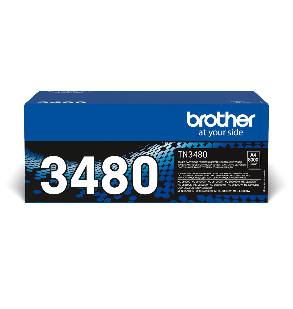 Toner BROTHER TN-3480 (Laser - 8000 páginas - Preto)