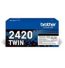 Pack 2x Toner BROTHER TN-2420TWIN (Laser - 3000 páginas - Preto)