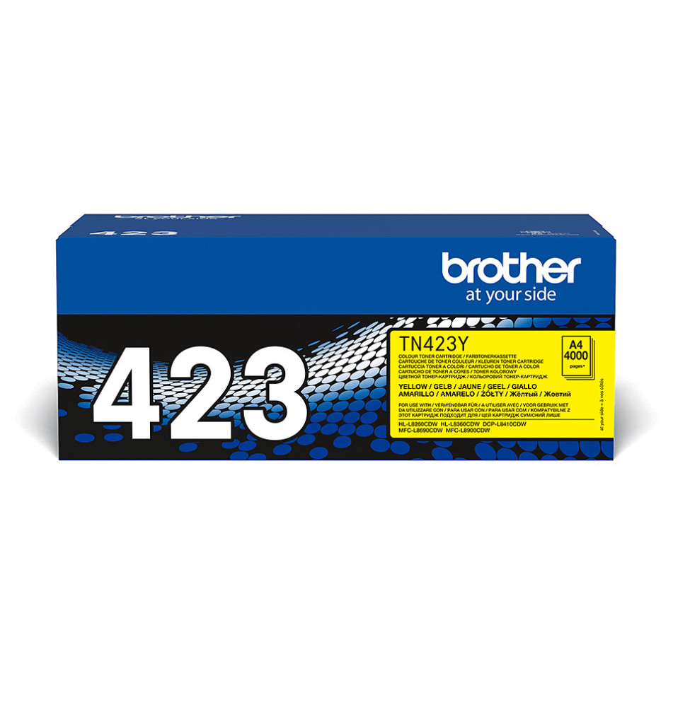 Toner BROTHER TN-423Y (Laser - 4000 páginas - Amarelo)
