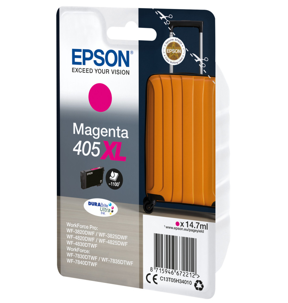 Tinteiro EPSON 405XL DURABrite Ultra Ink (14,7ml - 1100 páginas - Magenta)