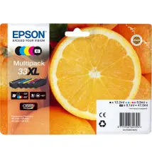 Tinteiro EPSON Multipack 33XL (12,2ml Preto - 26,7ml Cores - 8,1ml Foto Preto)