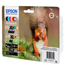 Tinteiro EPSON Multipack 378XL 478XL Clara Photo HD Ink (11,2ml Preto - 38,1ml Cores - 11,2ml Foto Cinzento)