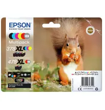 Tinteiro EPSON Multipack 378XL 478XL Clara Photo HD Ink (11,2ml Preto - 38,1ml Cores - 11,2ml Foto Cinzento)