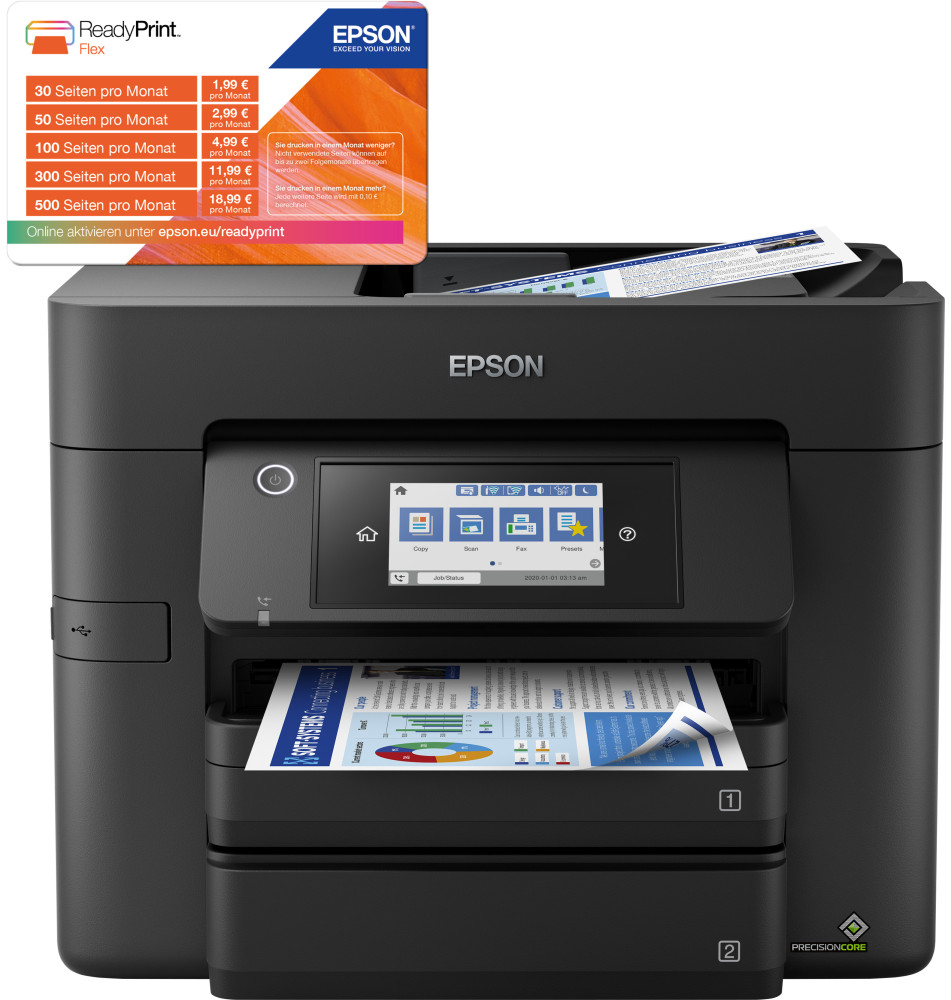Impressora EPSON WorkForce Pro WF-4830DTWF (Jato de Tinta - A4 - Impressão a Cores)