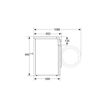 Bosch Serie 4 WTR85V90ES máquina de secar Independente Carregamento frontal 8 kg A++ Branco