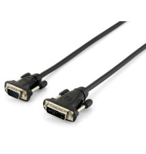 Cabo EQUIP Adaptador DVI VGA (Macho Macho - 1,8 m - Preto)