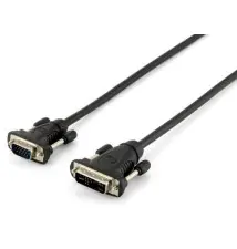 Cabo EQUIP Adaptador DVI VGA (Macho Macho - 1,8 m - Preto)