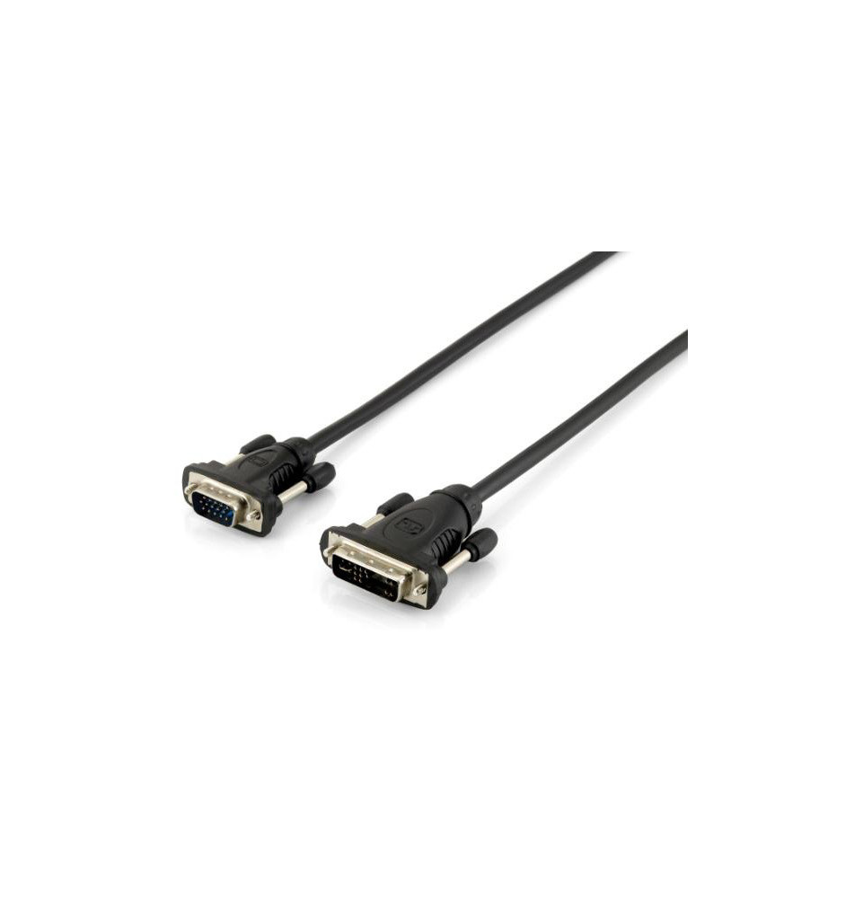 Cabo EQUIP Adaptador DVI VGA (Macho Macho - 1,8 m - Preto)