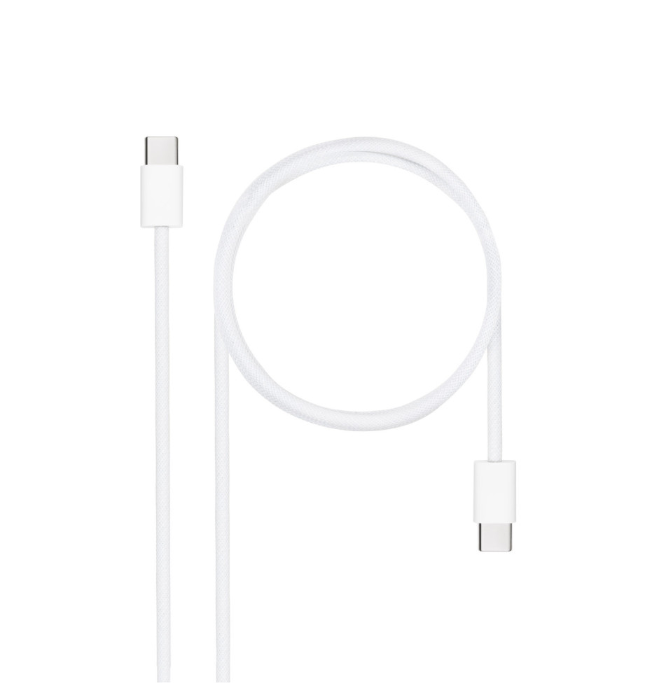 Cabo NANOCABLE USB-C USB-C (Macho Macho - 1 m - Branco)