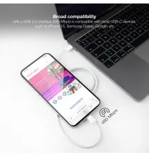 Cabo NANOCABLE USB-C USB-C (Macho Macho - 1 m - Branco)