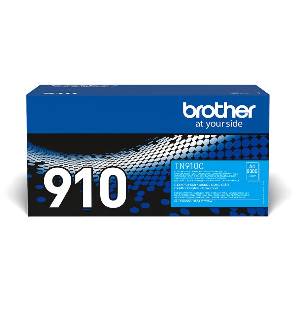 Toner BROTHER TN-910C (Laser - 9000 páginas - Ciano)