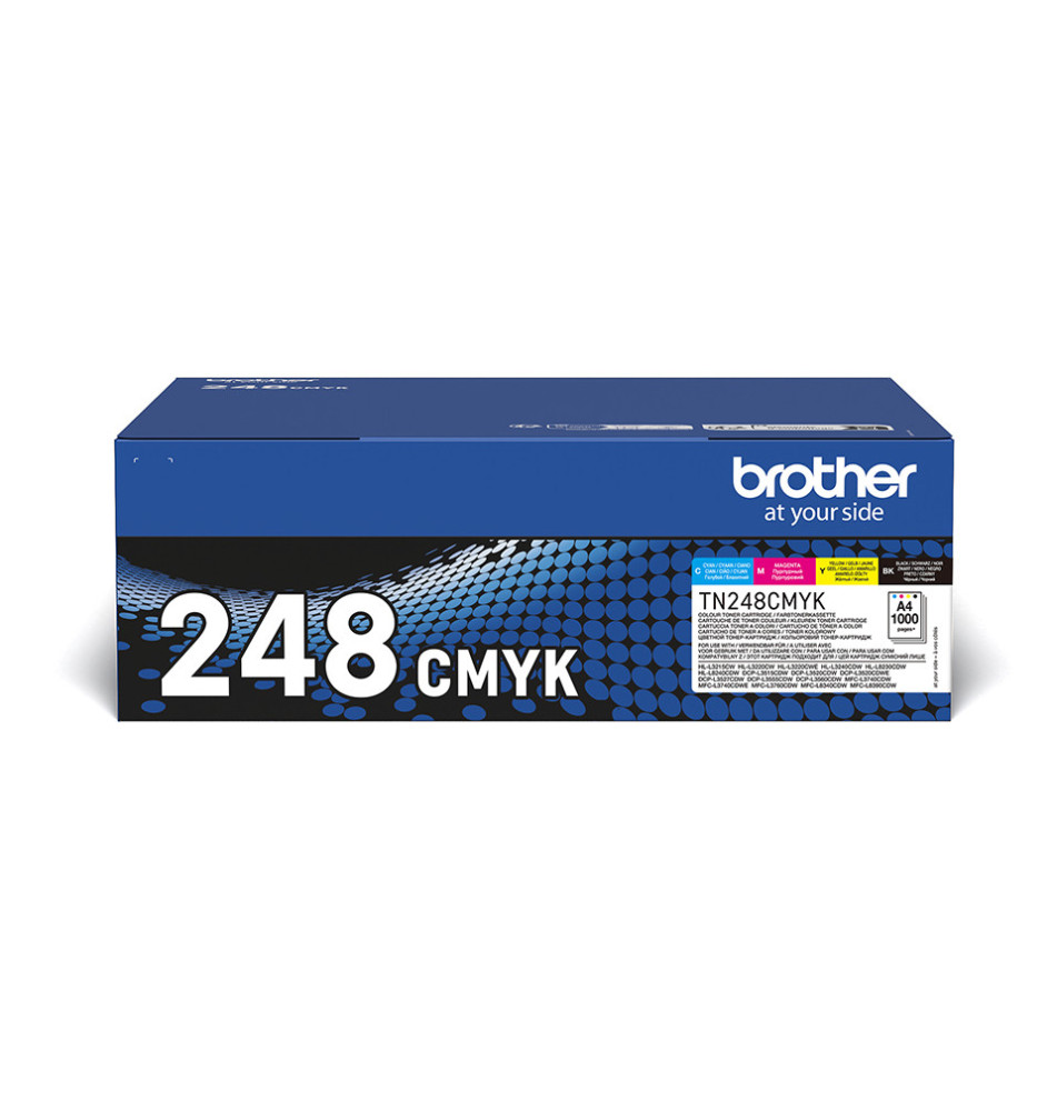 Toner BROTHER TN-248VAL (Laser - 4000 páginas - Ciano Magenta Amarelo Preto)