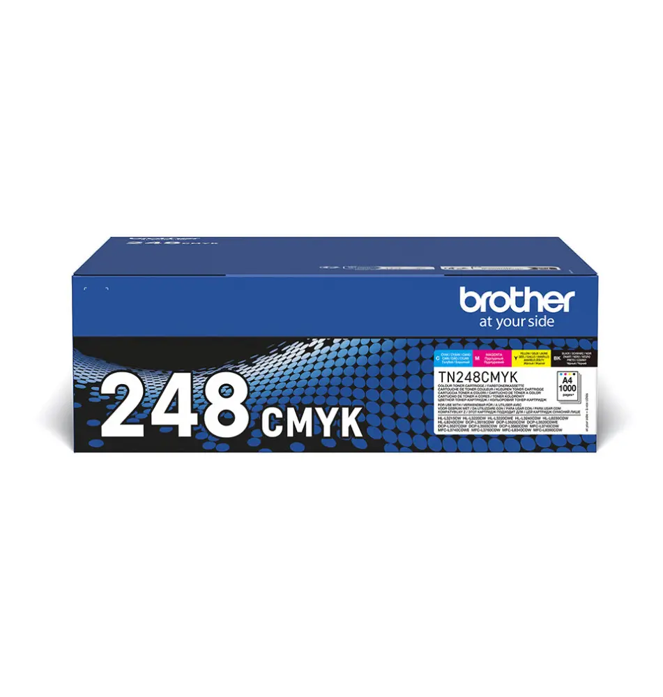 Toner BROTHER TN-248VAL (Laser - 4000 páginas - Ciano Magenta Amarelo Preto)