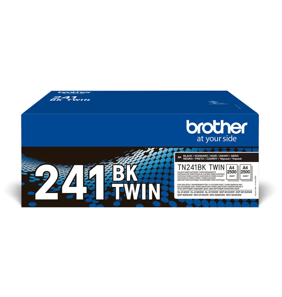 Toner BROTHER TN-241BKTWIN (Laser - 2500 páginas - Preto)