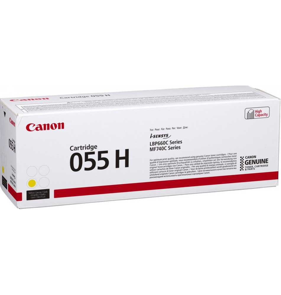 Toner CANON 055H (Laser - 5900 páginas - Amarelo)