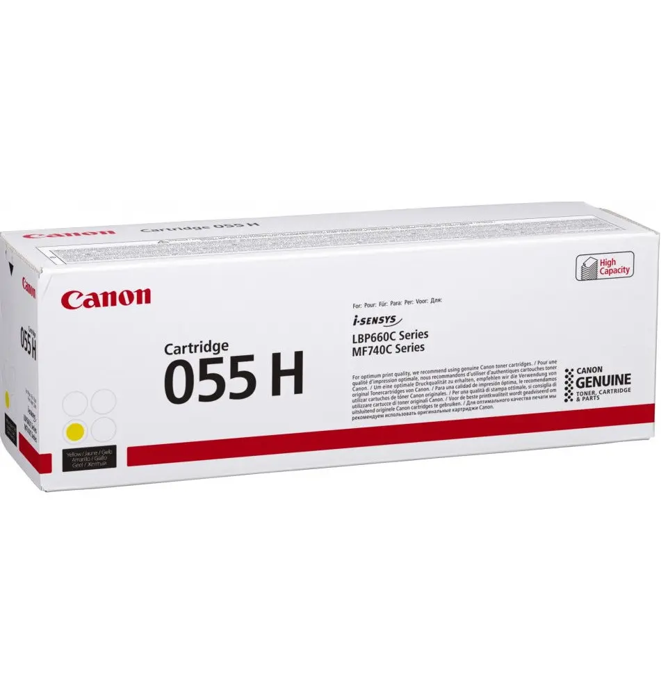 Toner CANON 055H (Laser - 5900 páginas - Amarelo)