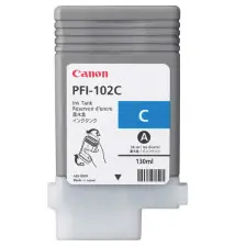 Tinteiro CANON PFI-102C (130ml - 1100 páginas - Ciano)