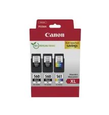 Tinteiro CANON 560XL x2 561XL (400 páginas Preto - 300 páginas Cor - Preto Ciano Magenta Amarelo)