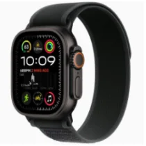 Apple Watch Ultra 2 GPS + Cellular 49mm Black Titanium c/ Bracelete Loop Trail Black - Small/Medium