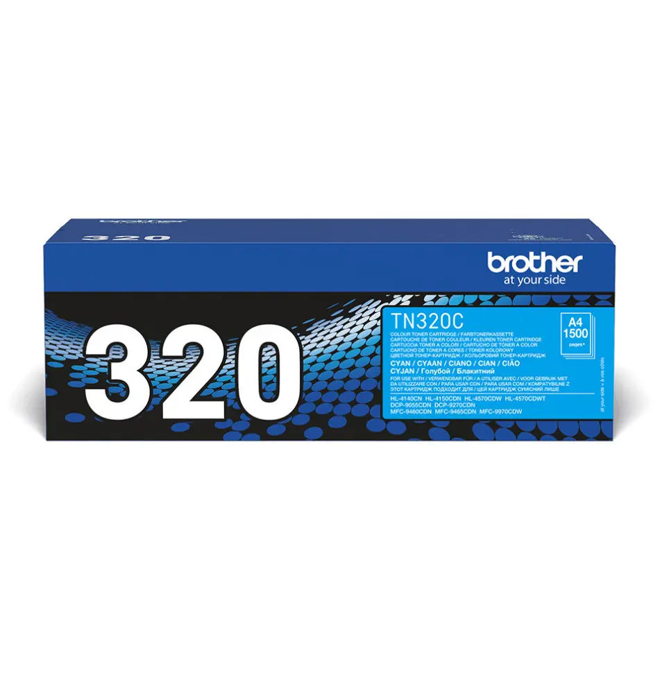 Toner BROTHER TN-320C (Laser - 1500 páginas - Ciano)