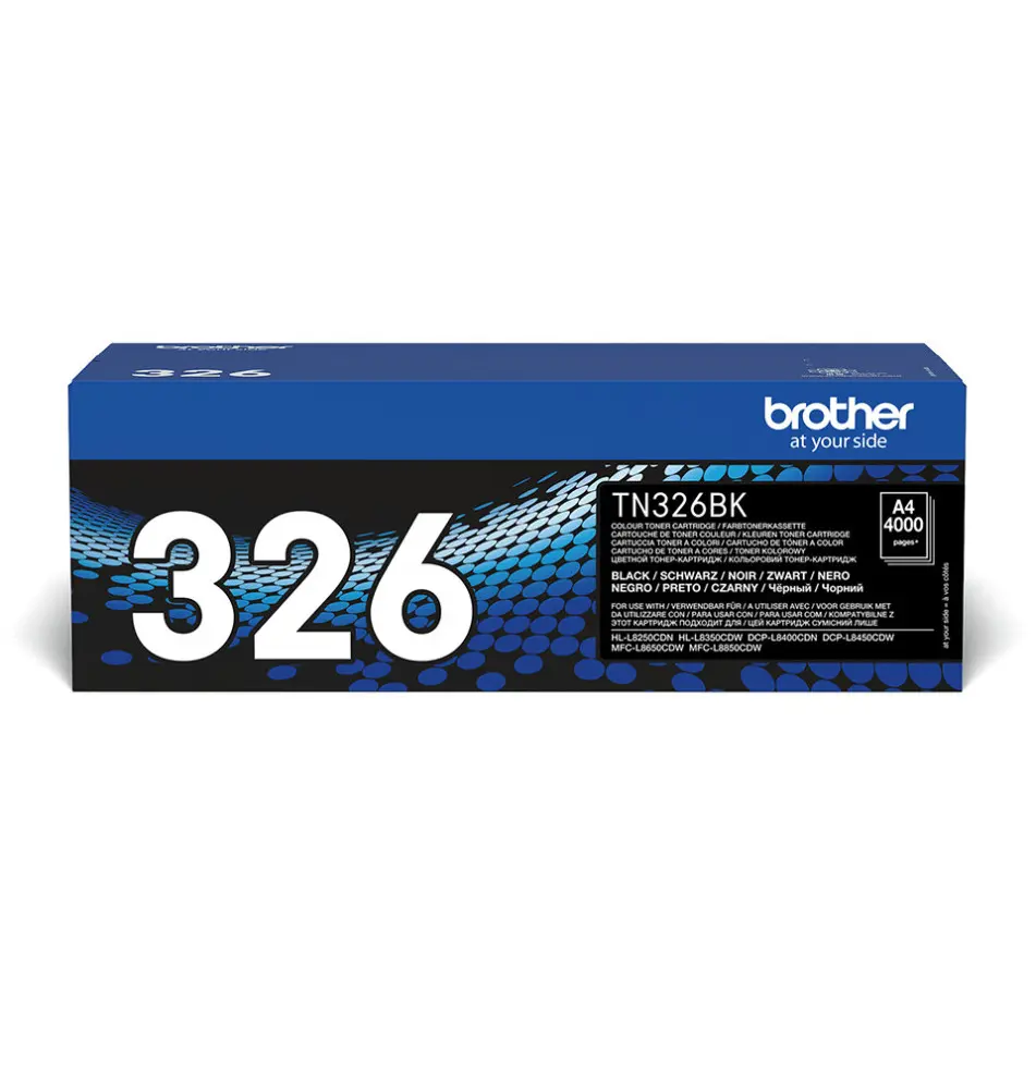 Toner BROTHER TN-326BK (Laser - 4000 páginas - Preto)