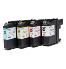 Tinteiro BROTHER LC223 (550 páginas Preto - 550 páginas Cor - Preto Ciano Magenta Amarelo)