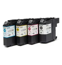 Tinteiro BROTHER LC223 (550 páginas Preto - 550 páginas Cor - Preto Ciano Magenta Amarelo)