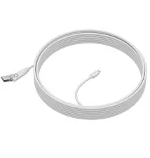 Cabo de Extensão LOGITECH Rally Mic Pod (10m - USB-C - Branco)