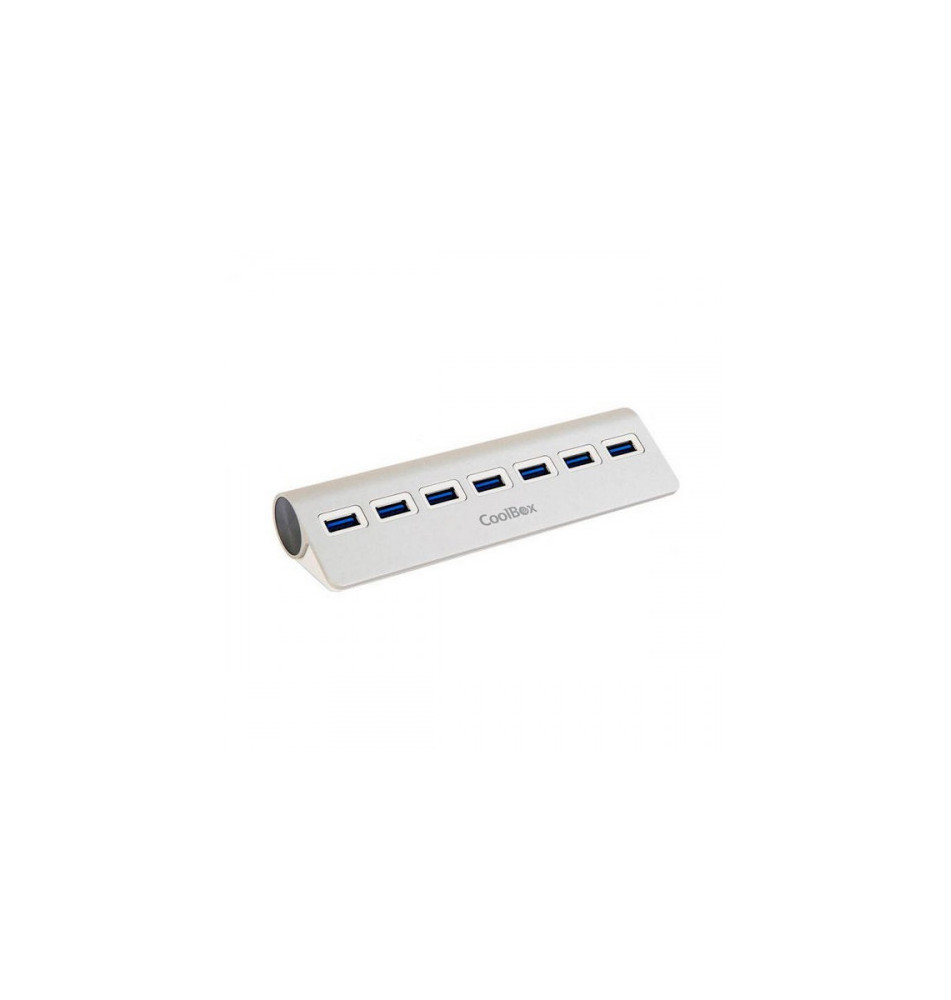 Hub de Interface USB COOLBOX (7 Portas - 5000 Mbit s - Alumínio)