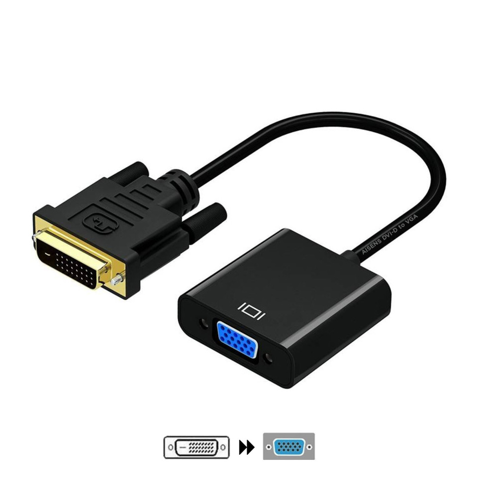 Adaptador AISENS A147-0352 (DVI-VGA - 0,1m - 1600x1200)