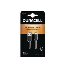 Cabo DURACELL USB5023A (USB-A-Micro USB - 2m - Preto)