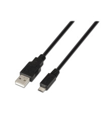 Cabo USB AISENS (USB-Micro-USB - 3m - Preto)