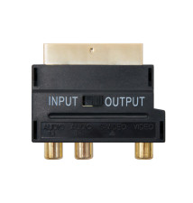 Adaptador NANOCABLE TooQ (RCA 3x - SCART - Preto)