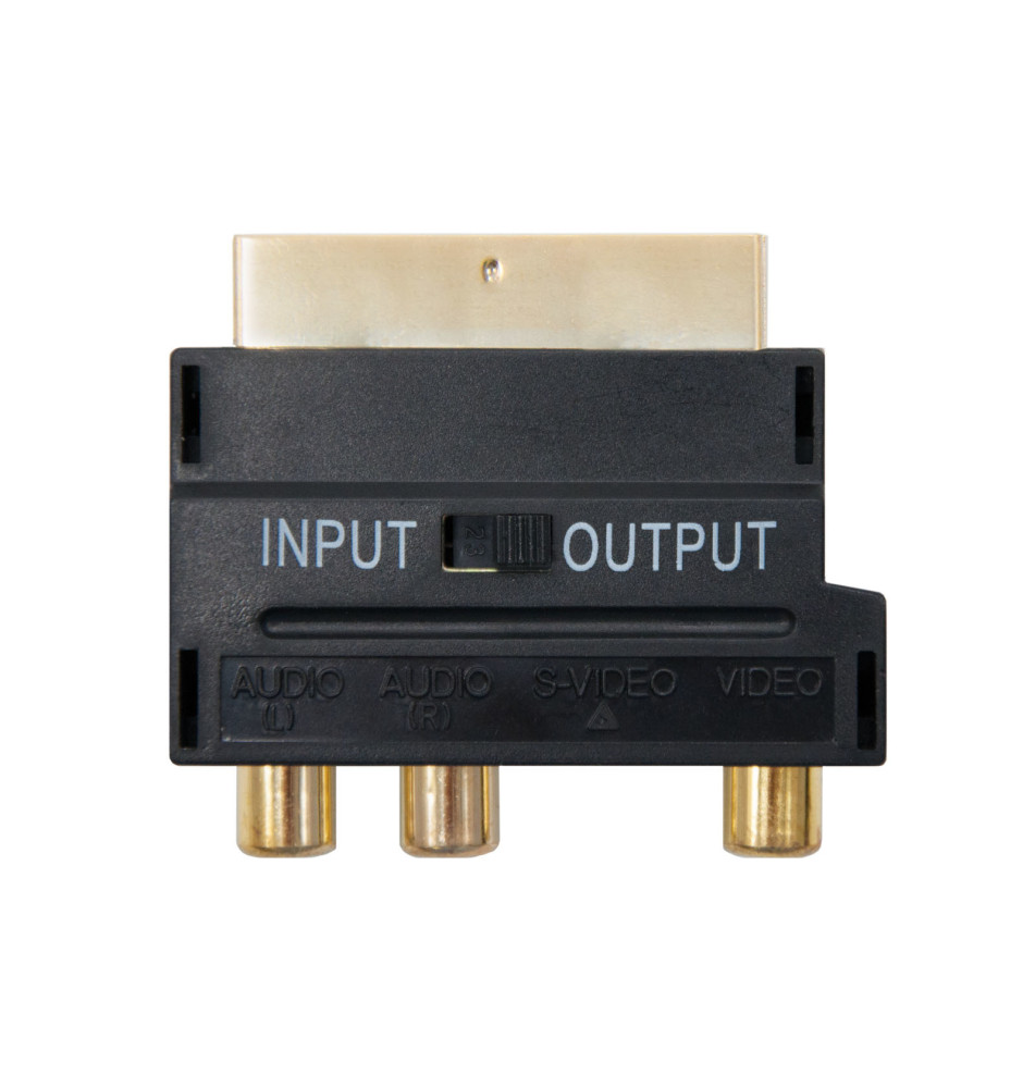 Adaptador NANOCABLE TooQ (RCA 3x - SCART - Preto)