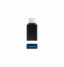 Adaptador União NANOCABLE (USB-C Macho - USB Fêmea - Preto)