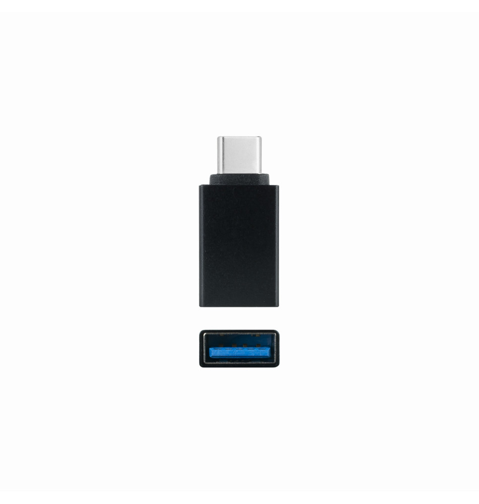 Adaptador União NANOCABLE (USB-C Macho - USB Fêmea - Preto)