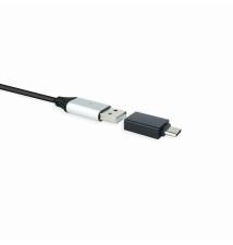 Adaptador União NANOCABLE (USB-C Macho - USB Fêmea - Preto)