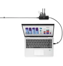Hub de Viagem HP 235N8AA (VGA HDMI USB USB-C - Fêmea - Preto)