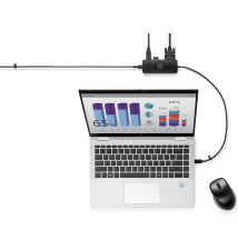 Hub de Viagem HP 235N8AA (VGA HDMI USB USB-C - Fêmea - Preto)