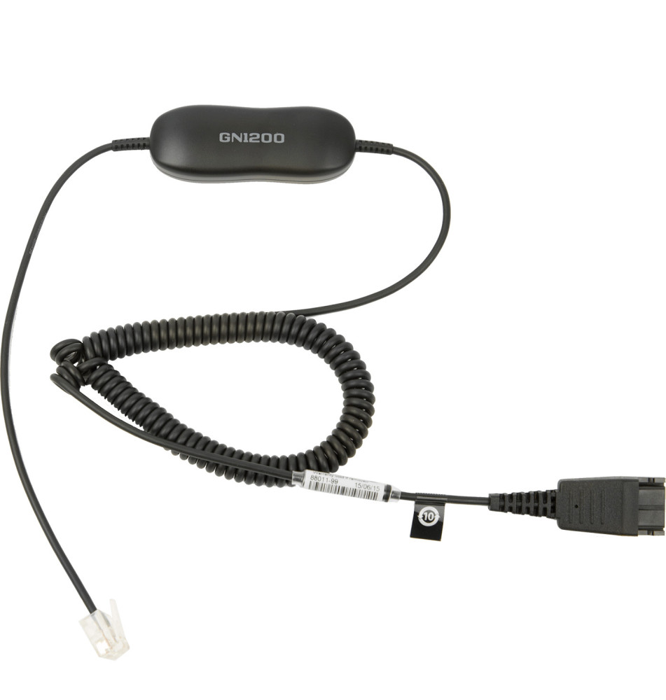 Cabo de Telefone JABRA 88011-99 (QD RJ45 - 2m - Preto)