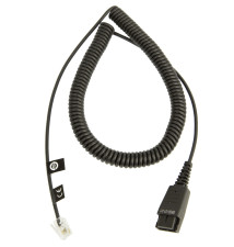 Cabo para Auscultadores JABRA Quick Disconnect (QD RJ-10 - 2m - Preto)