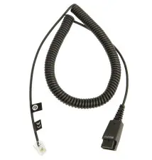Cabo para Auscultadores JABRA Quick Disconnect (QD RJ-10 - 2m - Preto)