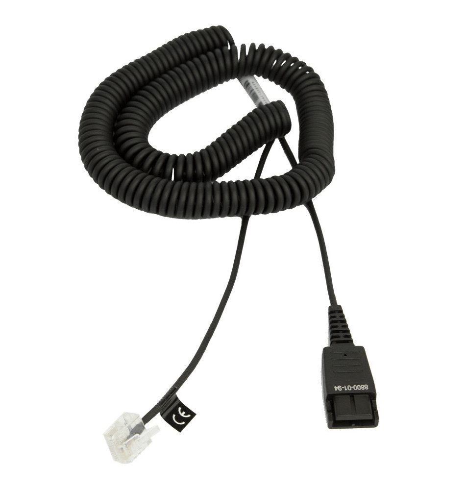Cabo para Headset JABRA (QD RJ-45 - 0,5m - Preto)
