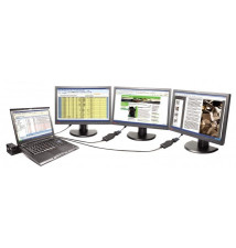 Adaptador para Monitor LENOVO (USB DVI VGA - Macho Fêmea - Preto)