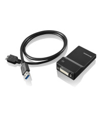 Adaptador para Monitor LENOVO (USB DVI VGA - Macho Fêmea - Preto)