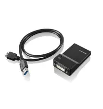 Adaptador para Monitor LENOVO (USB DVI VGA - Macho Fêmea - Preto)