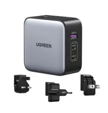 Carregador UGREEN UG90409 (USB-C,USB-A - 65W - Cinzento)